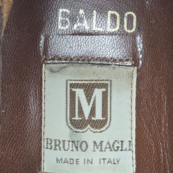 Vintage Bruno Magli Mens 10.5M Brown Calfskin Leather Chelsea Dress Boots Italy - Picture 6 of 13